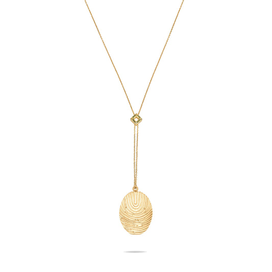 Custom Finger Print Necklace - Gold Plated