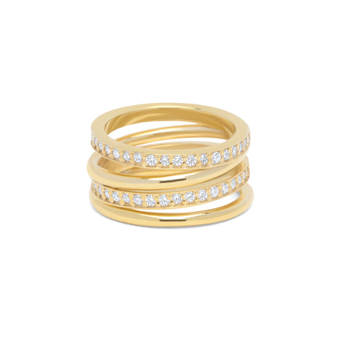 Spiral Chevalier Ring - Gold Plated