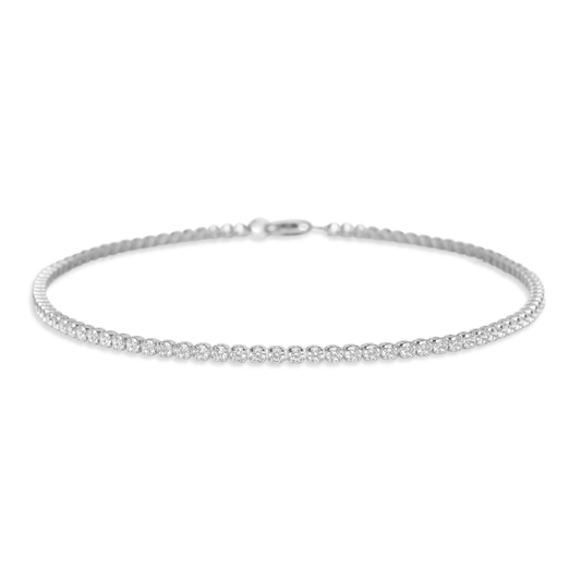 Tennis 14K White Gold Bracelet
