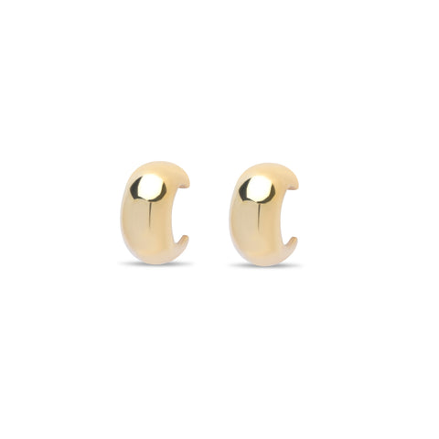 Small Solid Hoop Pair Earrings - Gold Plated