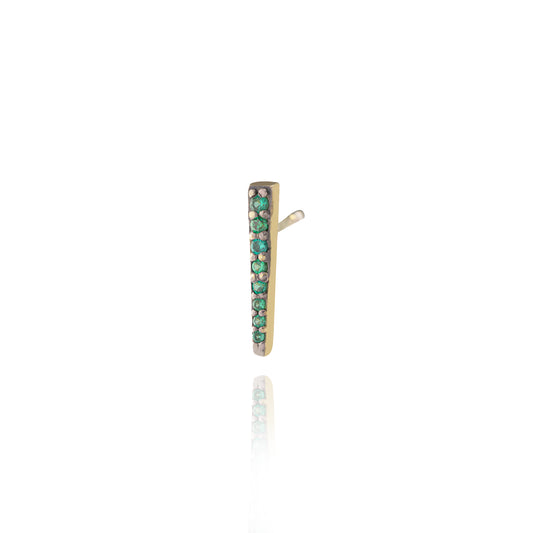 Emerald Line stud earring - Gold Plated