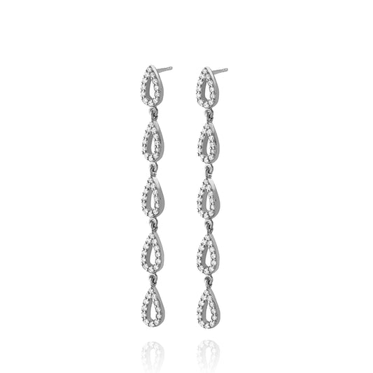 Tears Long Pair Earrings - Antique