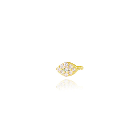 Mini Evil Eyes Single Stud Earring - Gold Plated