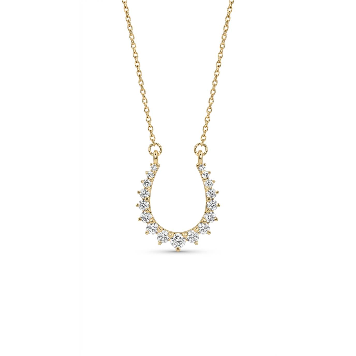 Lucky Horseshoe Necklace - Gold Plated