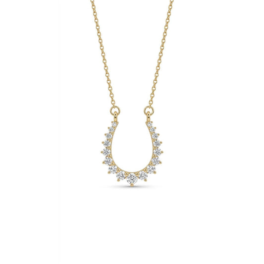 Lucky Horseshoe Necklace - Gold Plated