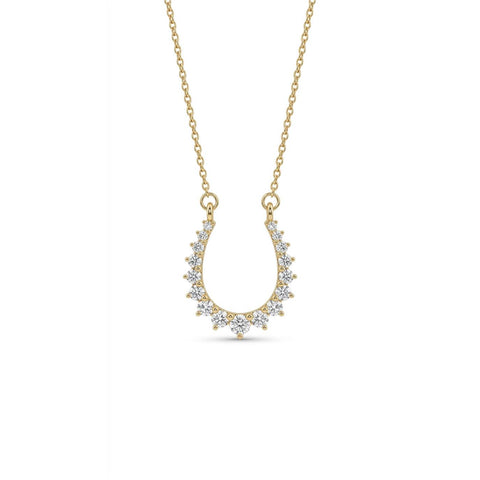 Lucky Horseshoe Necklace - Gold Plated