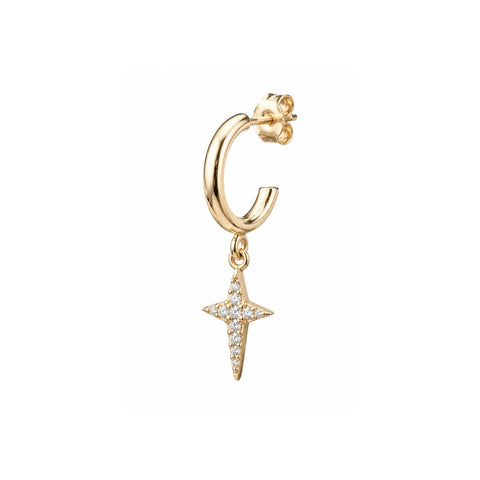 Rock Star Single Earring - Gold Plated