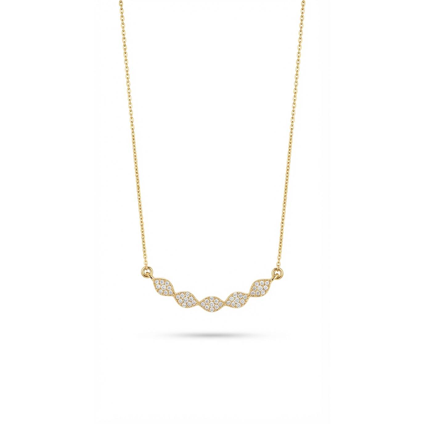 Curvet Eyes Necklace - Gold Plated