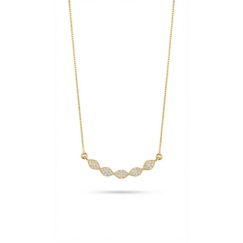 Curvet Eyes Necklace - Gold Plated