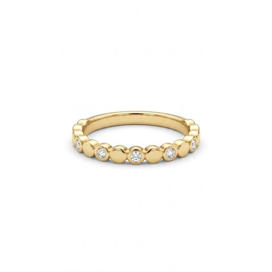 Dots with stones Ring - Gold Plated