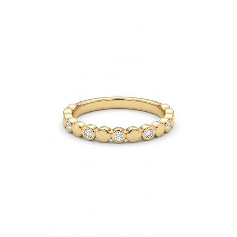 Dots with stones Ring - Gold Plated