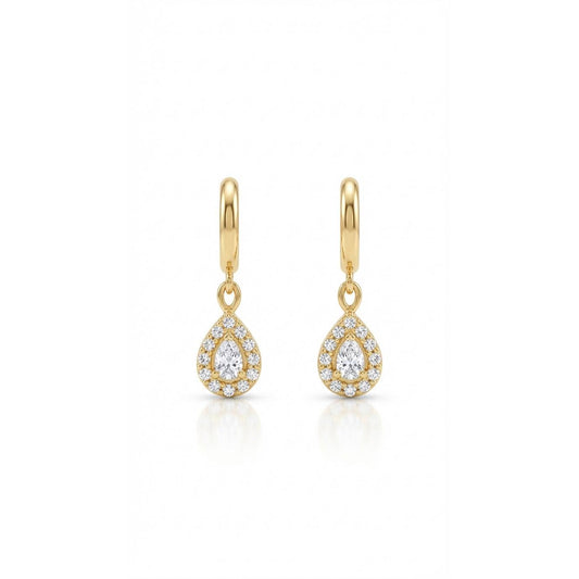 Lumière Drops Pair Hoop Earring - Gold Plated