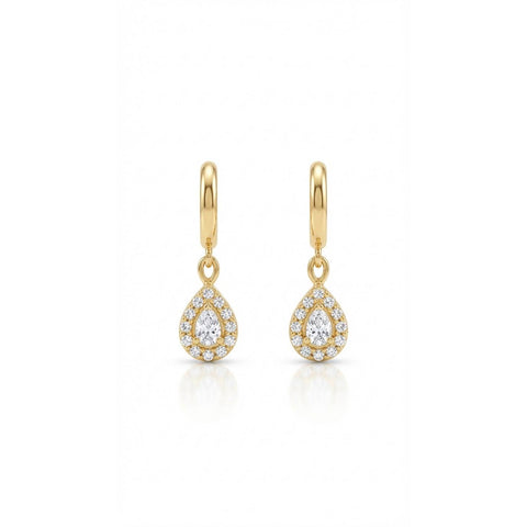 Lumière Drops Pair Hoop Earring - Gold Plated