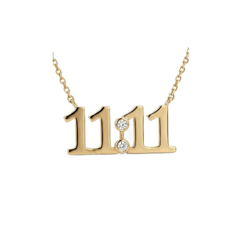 Angel Number Necklace - Gold Plated