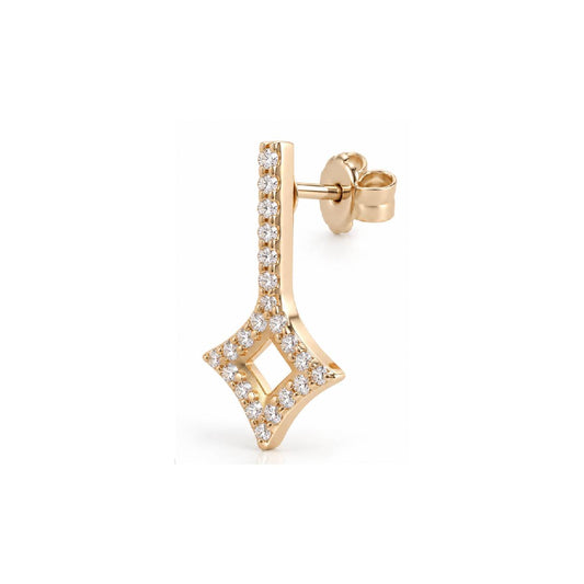 Magic Wand Stud Single Earring - Gold Plated