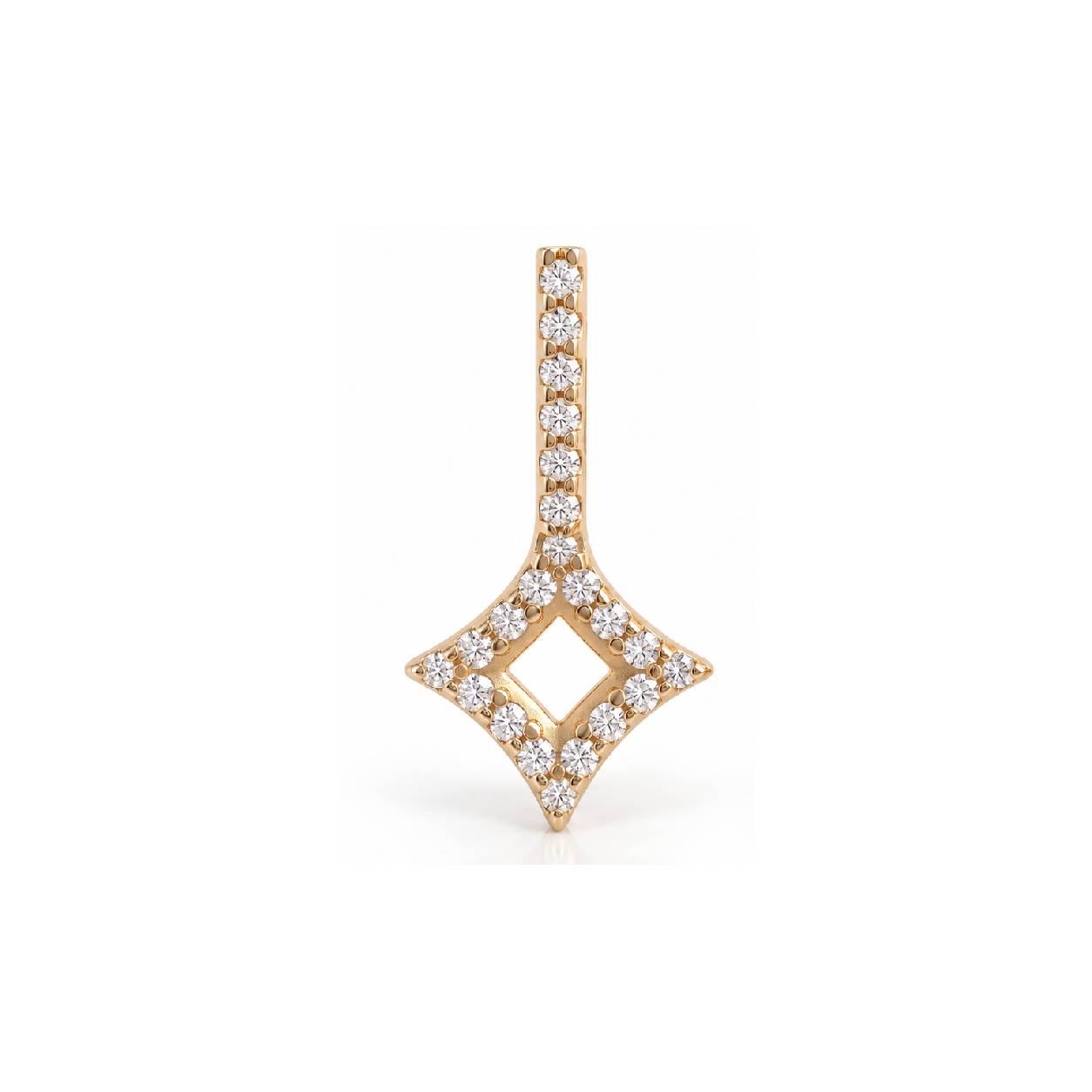 Magic Wand Stud Single Earring - Gold Plated