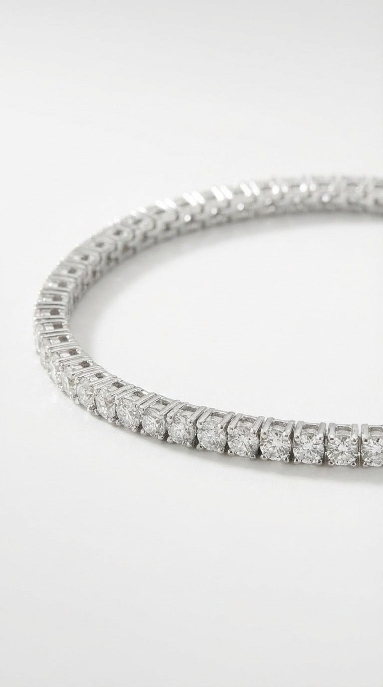 Classic Tennis Bracelet 3mm- Silver Rhodium Plated