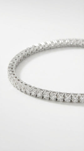 Classic Tennis Bracelet 3mm- Silver Rhodium Plated
