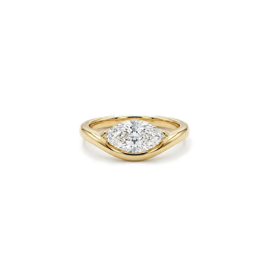 Pinky Naveta Promise Ring - Gold Plated
