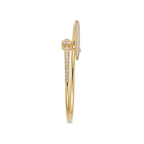 Horseshoe Nails Bangle - Gold Plated