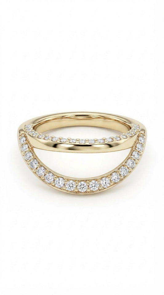 Luna Curve Ring - Gold Plated
