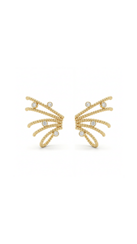 Trickle Starlight Earrings Pair Earrings - Gold Plated