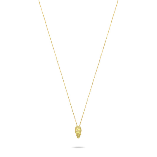 Yellow Pave Tear Necklace - Gold plated