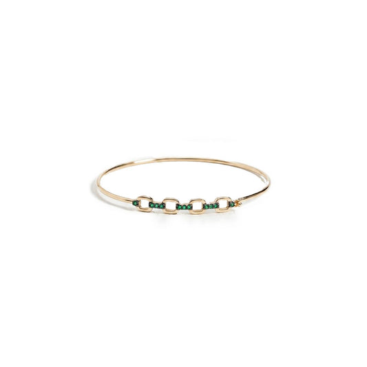 Emerald Chain Bracelet - Gold Plated
