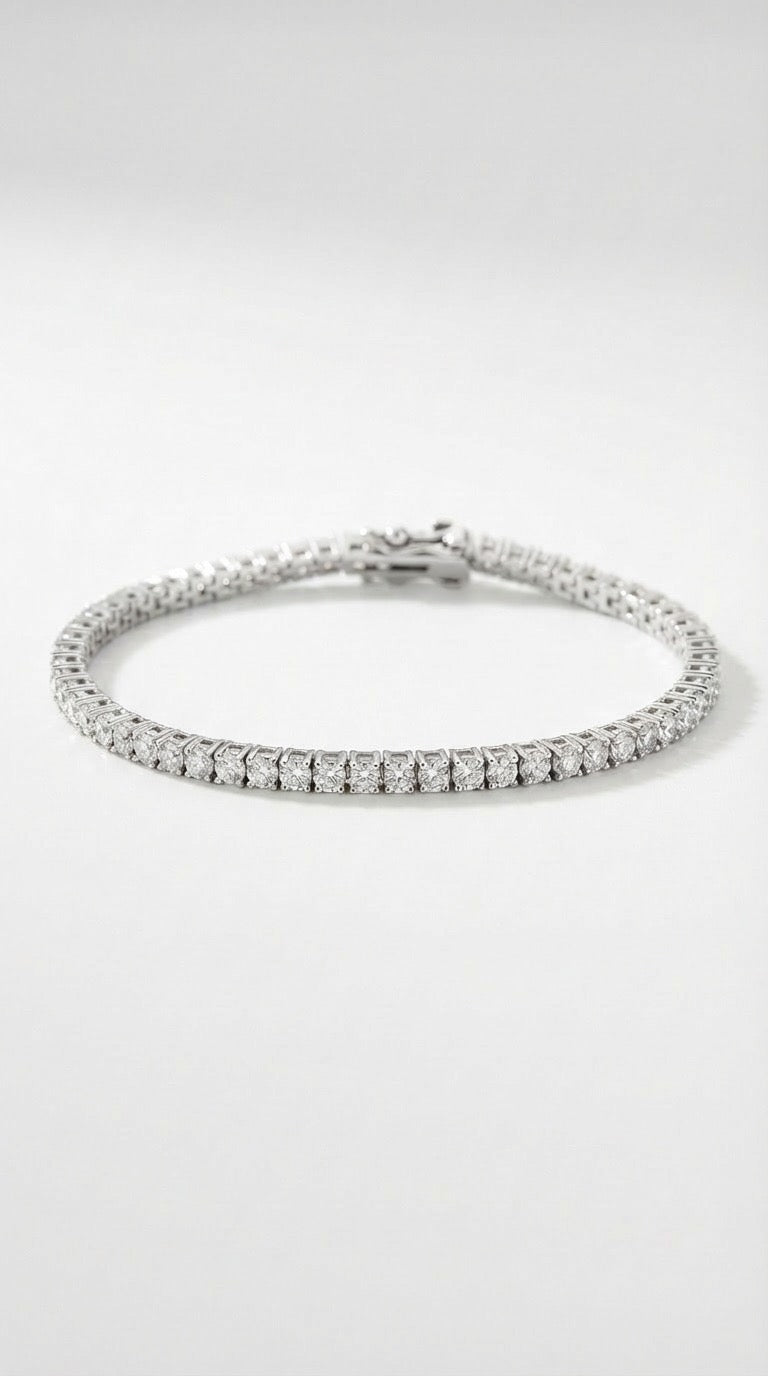 Classic Tennis Bracelet 1,8mm- Silver Rhodium Plated