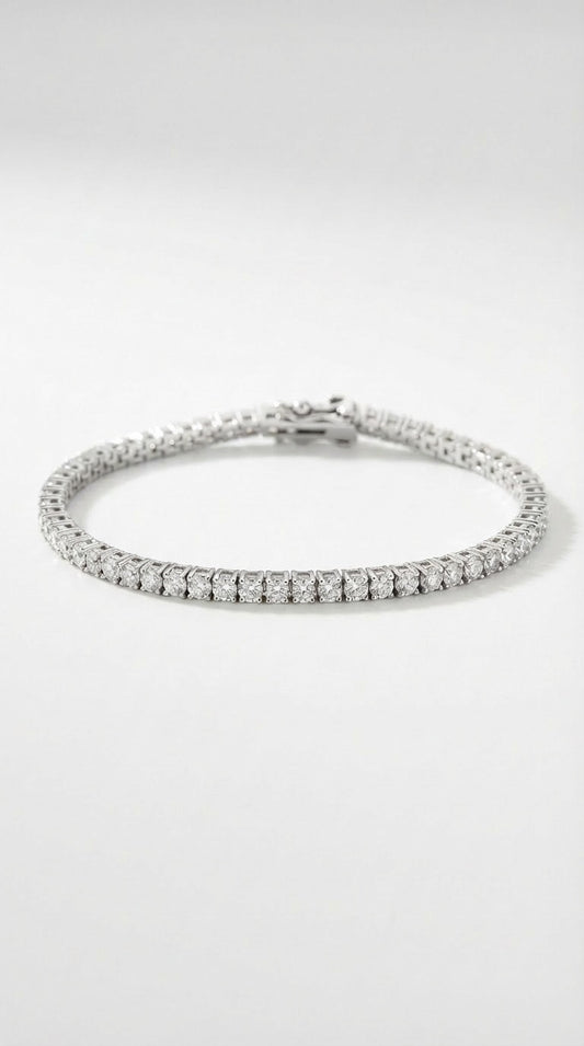 Classic Tennis Bracelet 1,8mm- Silver Rhodium Plated