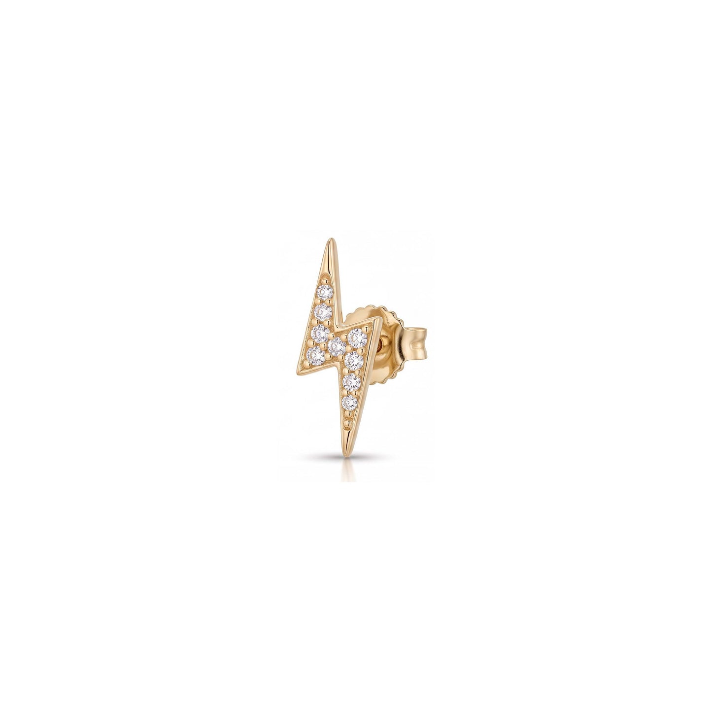 Lightning Single Stud earring - Gold Plated