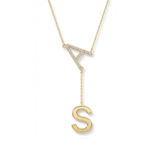 Custom Lariat Monograms - Gold Plated (small size)