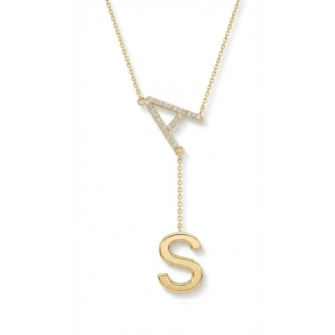 Custom Lariat Monograms - Gold Plated (small size)