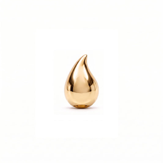 Solid Tear Stud Single Earring Right - Gold Plated