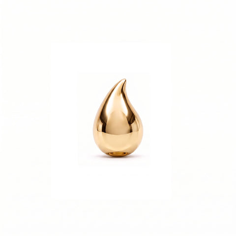 Solid Tear Stud Single Earring Right - Gold Plated
