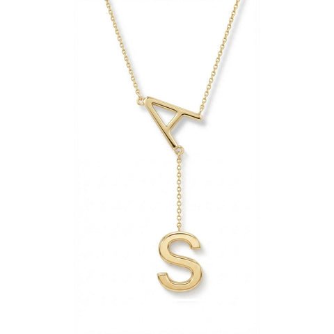 Custom Lariat Monograms - Gold Plated (small size)
