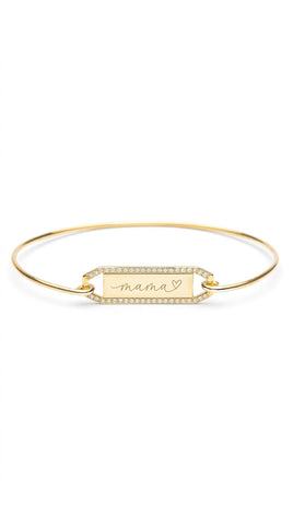 Mama Nameplate Bracelet - Gold Plated