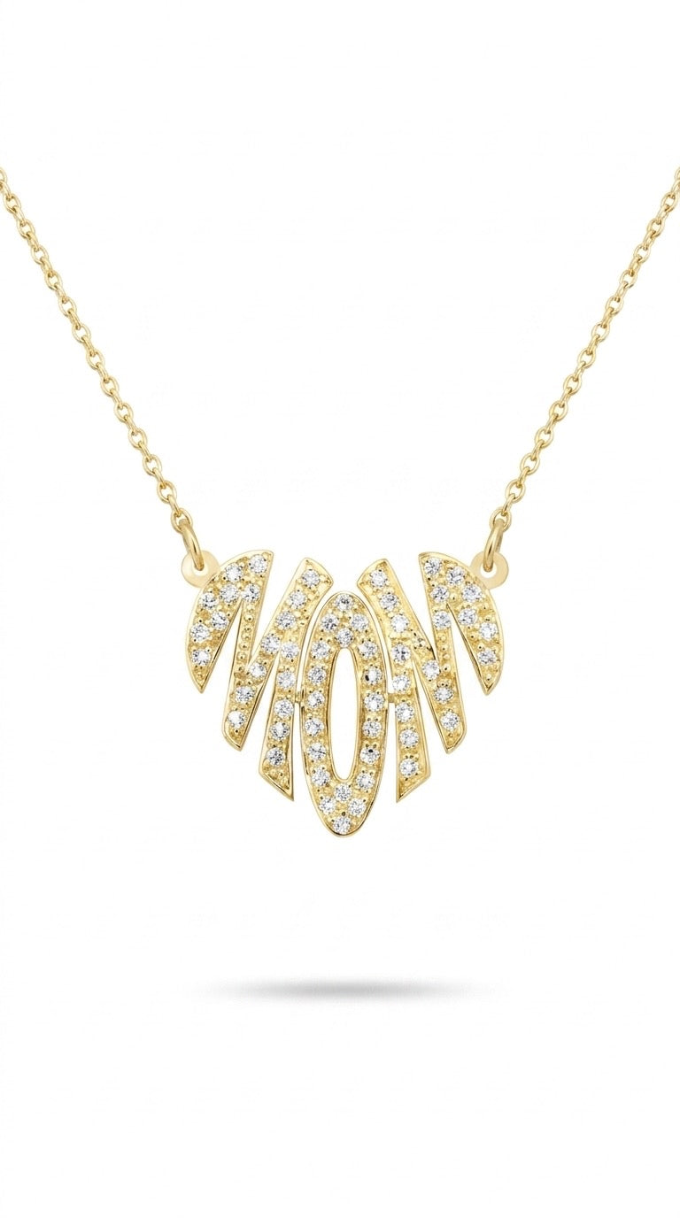 Mom Heart necklace - Gold Plated