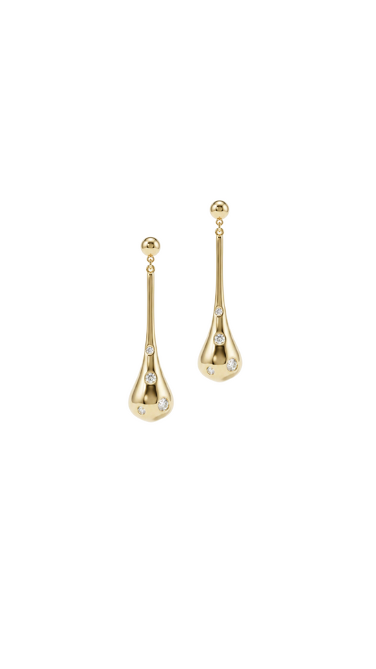 Stardust Drops Pair Earrings - Gold Plated