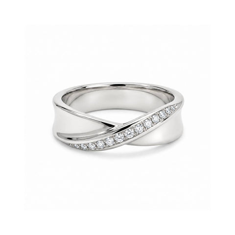 Ribbon Ring - Silver Rhodium Plated