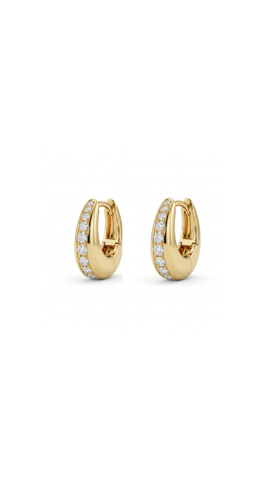 Aura Hoops Pair Earrings - Gold Plated