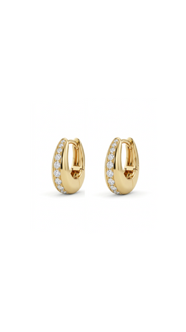 Aura Hoops Pair Earrings - Gold Plated