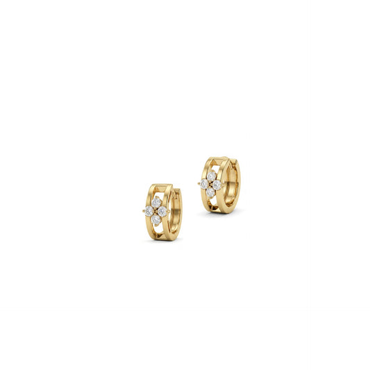 Petal Hoops Pair Earrings - Gold Plated