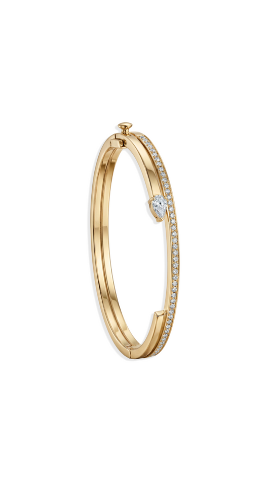 Luna Pear Bangle - Gold Plated