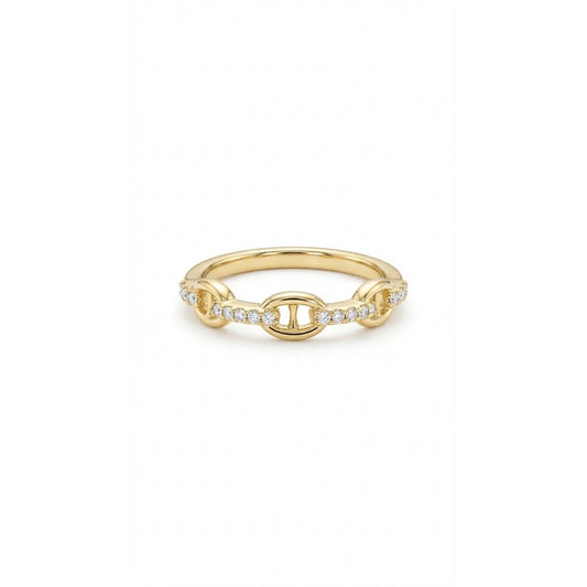 Half Chain Bliss Ring - Gold Plated