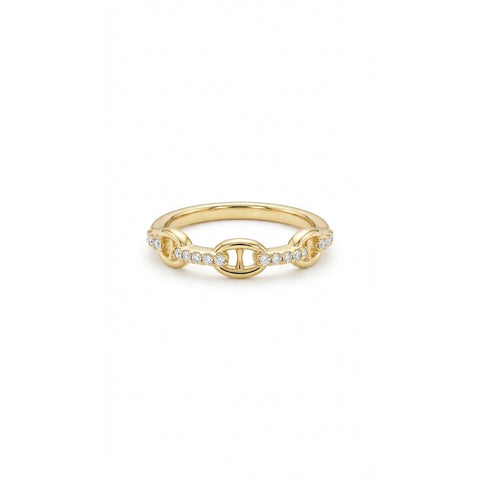 Half Chain Bliss Ring - Gold Plated