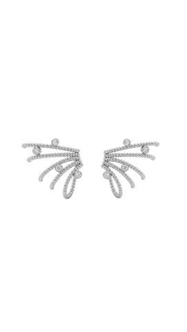 Trickle Starlight Earrings Pair Earrings - Silver Rhodium Plated