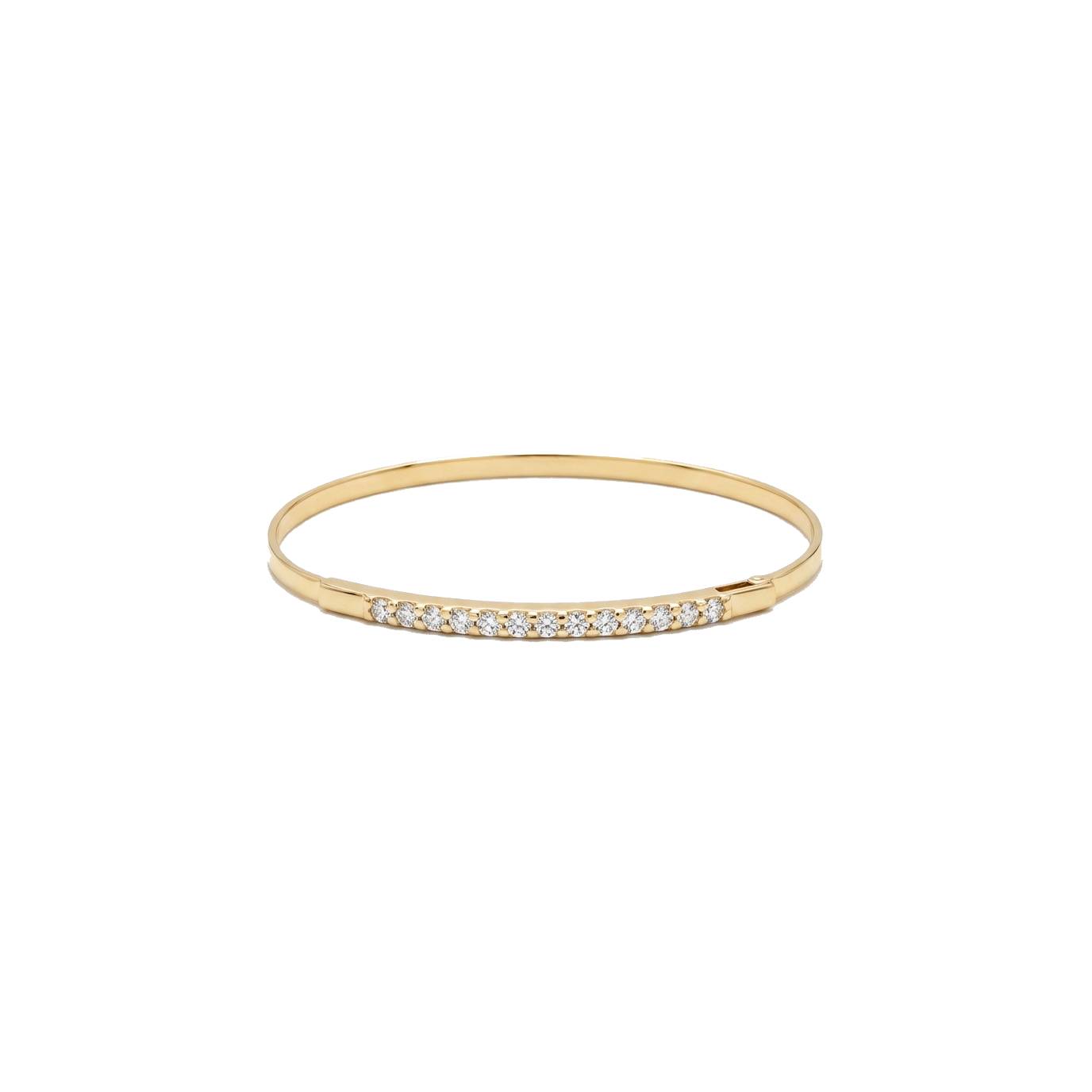 Half Eternity Bangle - Gold Plated
