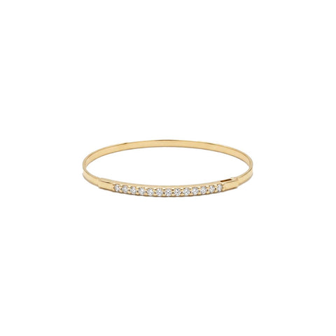 Half Eternity Bangle - Gold Plated