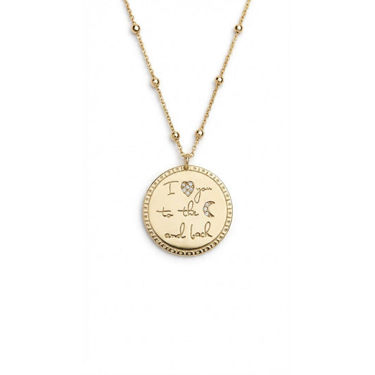 I Love you to the moon and back Necklace - Gold Plated